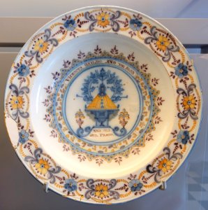 Talavera plate in Virgen del Prado series, ceramic - Museo Nacional de Artes Decorativas - Madrid, Spain - DSC08139