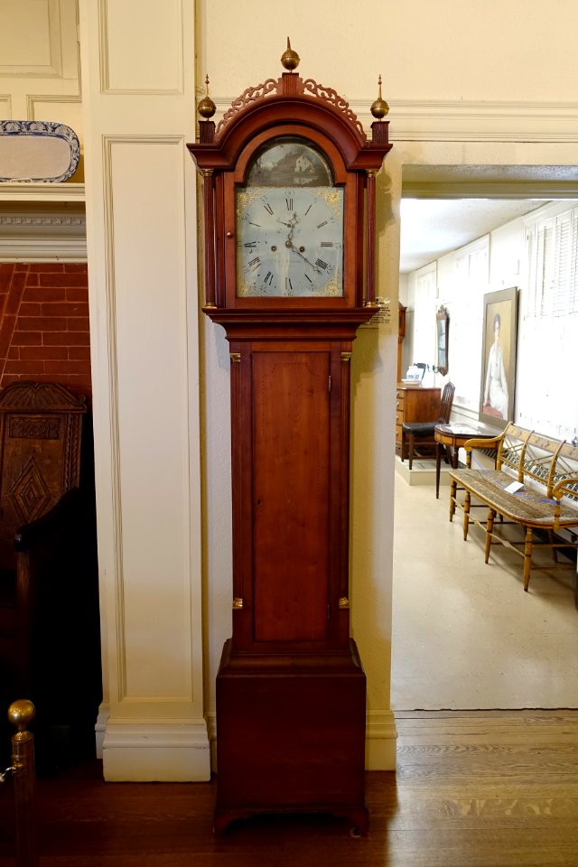 Tall case clock by Aaron Willard, Federal style, 1809 - Dedham Historical Society - Dedham Massachusetts - DSC04214