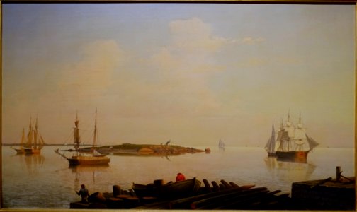 Ten Pound Island, Gloucester, by Fitz Henry Lane, 1850s, oil on canvas - Cape Ann Museum - Gloucester, MA - DSC01159