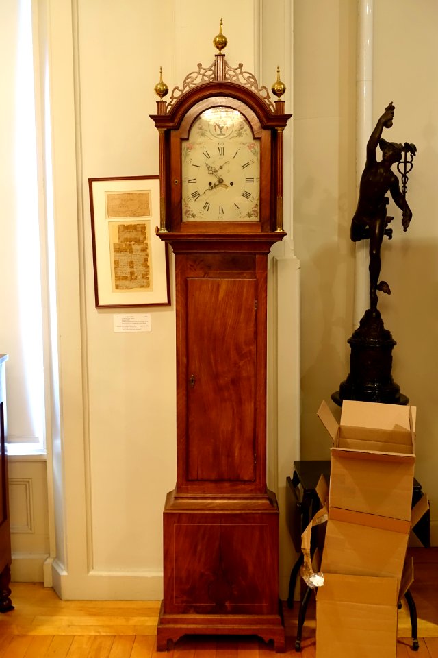 Tall-case clock, John Mears, Roxbury MA, 1791, made for Joseph Dean - Old Colony History Museum - Taunton, Massachusetts - DSC03699