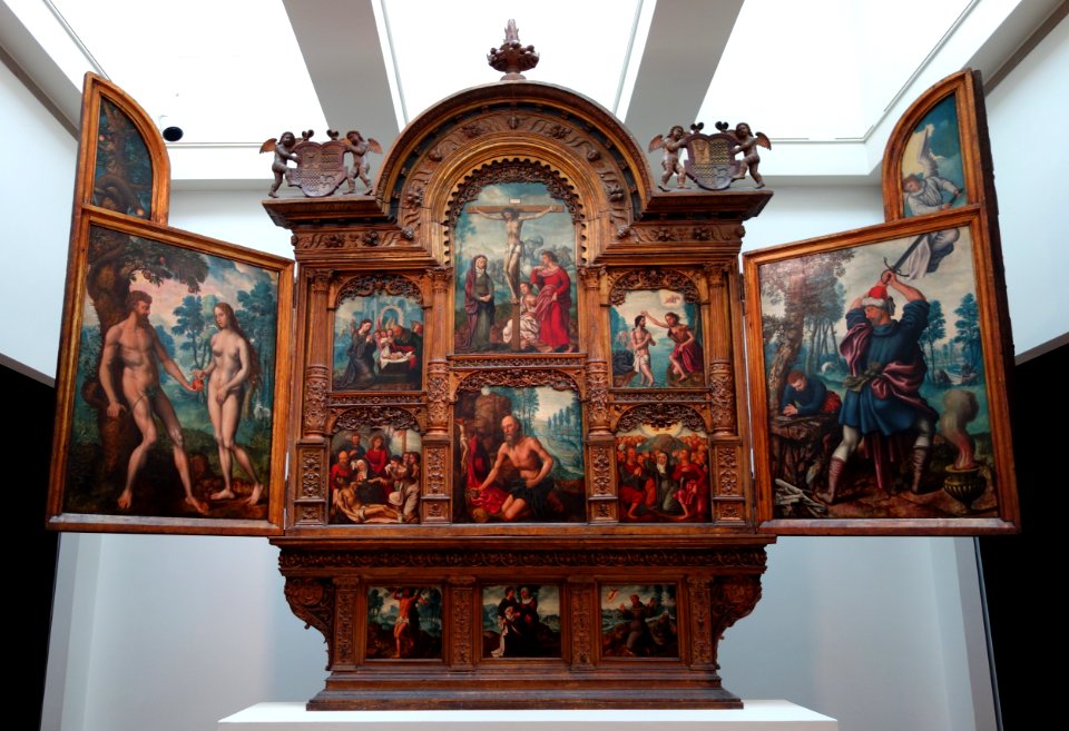 Tendilla Retablo (Altarpiece with Scenes from the Old and New Testaments), studio of Jan Sanders van Hemessen and Caterina van Hemessen, Flanders, 1550s AD, oil on panel - Cincinnati Art Museum - DSC04328
