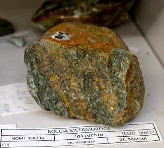 Talc-schist - Collezione mineralogica - Università dell’Insubria