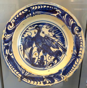 Talavera plate, ceramic - Museo Nacional de Artes Decorativas - Madrid, Spain - DSC08057