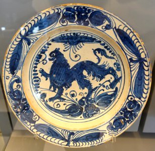 Talavera plate, ceramic - Museo Nacional de Artes Decorativas - Madrid, Spain - DSC08060