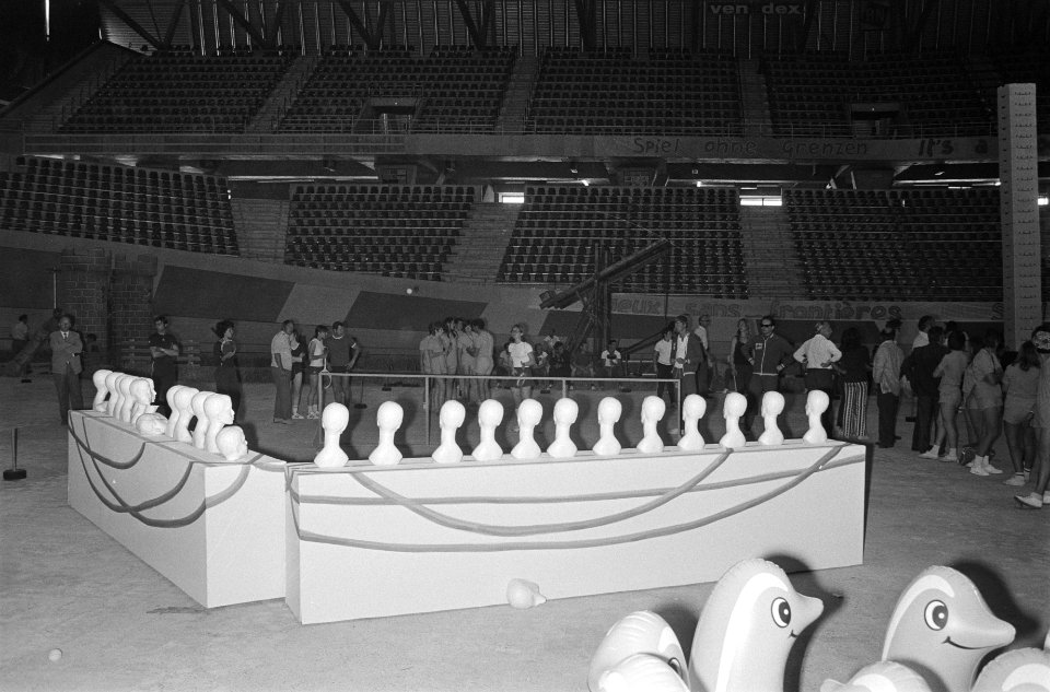 Televisiespel Spel zonder grenzen in Rotterdamse Sportpaleis, training, Italia, Bestanddeelnr 924-7093