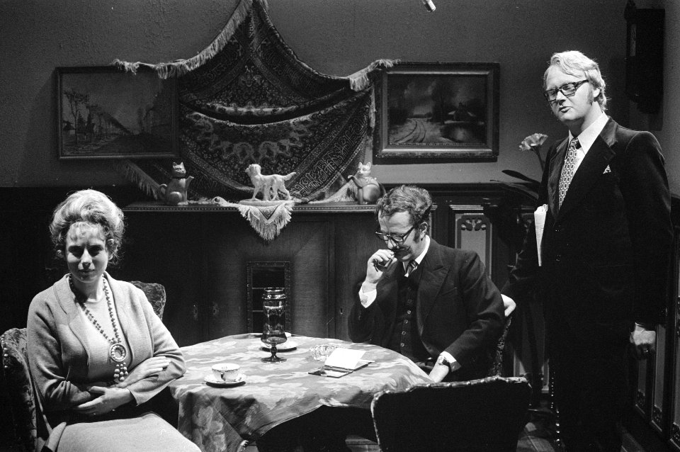 Televisiespel Pleuni Touw (r) en Luc Lutz in scene, Bestanddeelnr 925-1268