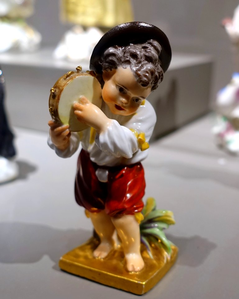 Tambourine player, Sevres Porcelain Factory, 1773, hard-paste porcelain - Wadsworth Atheneum - Hartford, CT - DSC05246