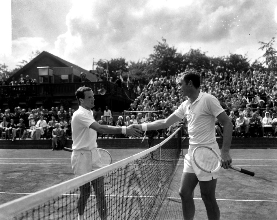 Tennis te Hilversum, John Newcombe en Tom Okker, Bestanddeelnr 917-9968