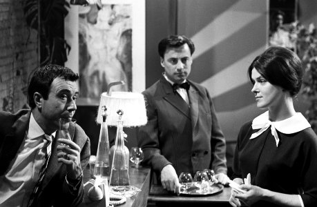 Televisiestuk Het grote mes Paul Cammermans, Jan Vreeken en Ina van Faassen, Bestanddeelnr 912-4084