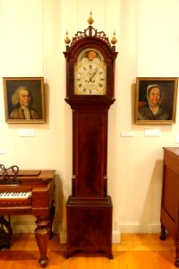Tall-case clock, Abner Pitts, Taunton MA, c. 1821, view 1 - Old Colony History Museum - Taunton, Massachusetts - DSC03710
