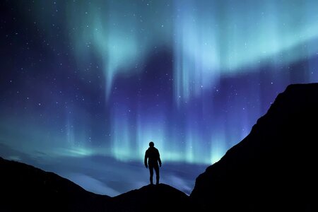 Aurora borealis phenomenon photo