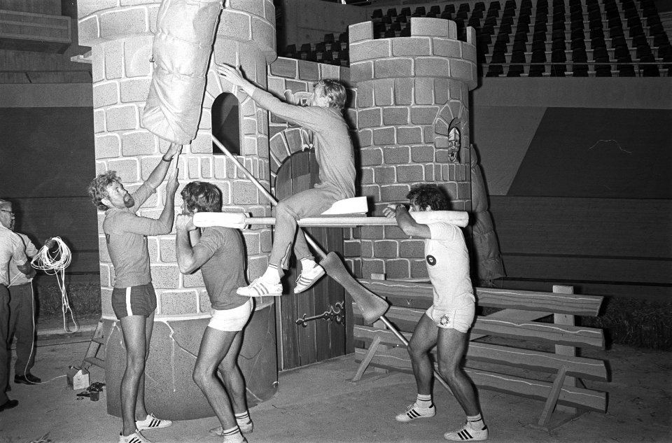 Televisiespel Spel zonder grenzen in Rotterdamse Sportpaleis, training, Nederl, Bestanddeelnr 924-7088