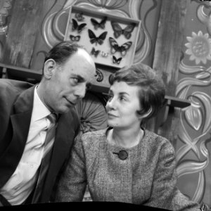 Televisiespel Reizigers zonder bagage, Han Bentz van den Berg en Andrea Dombur, Bestanddeelnr 912-0743