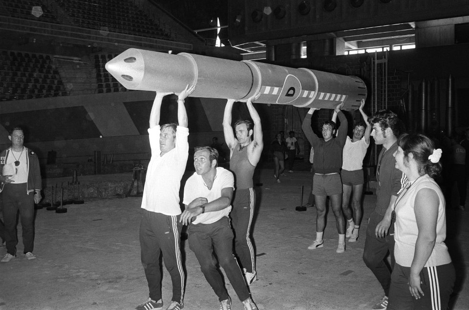 Televisiespel Spel zonder grenzen in Rotterdamse Sportpaleis, training, Italia, Bestanddeelnr 924-7090