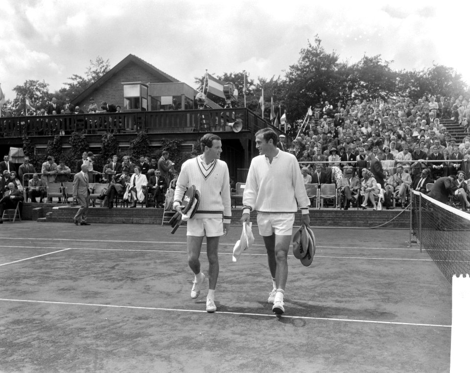 Tennis te Hilversum, John Newcombe en Tom Okker, Bestanddeelnr 917-9967
