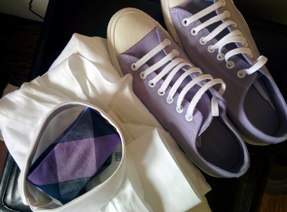 Dressing groomsman celebration