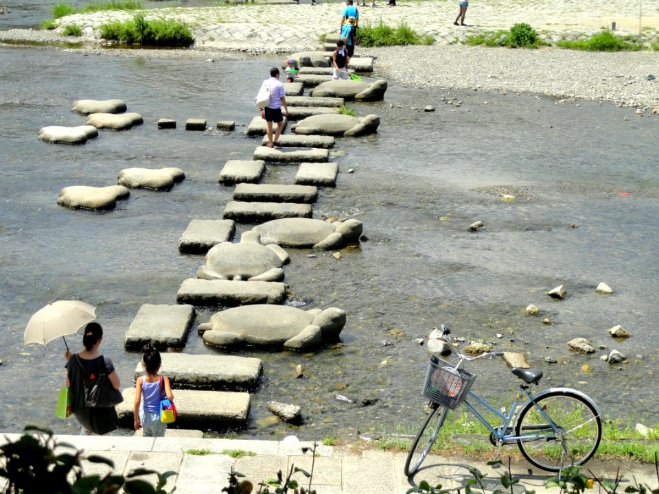 Tadasu River Banks - Kamo River - Kyoto - DSC06593