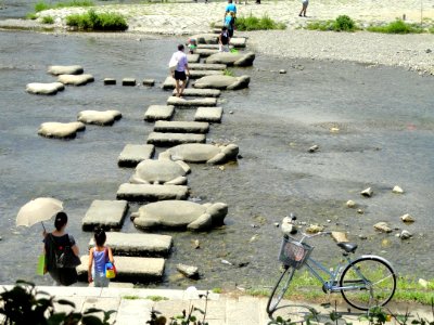Tadasu River Banks - Kamo River - Kyoto - DSC06593