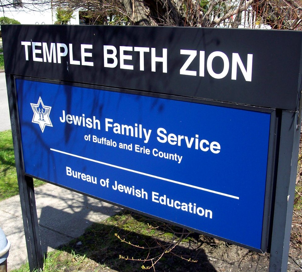 Temple Beth Zion sign 2