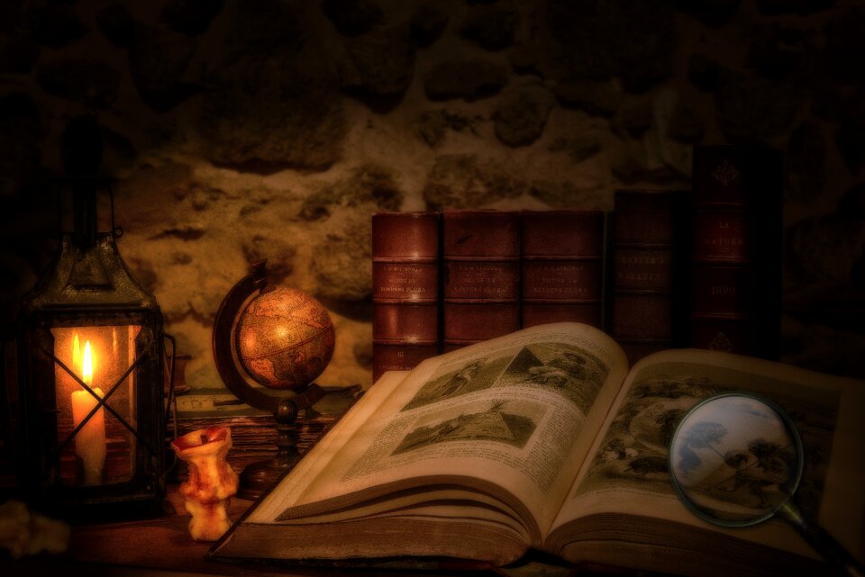 Globe dark still lifes