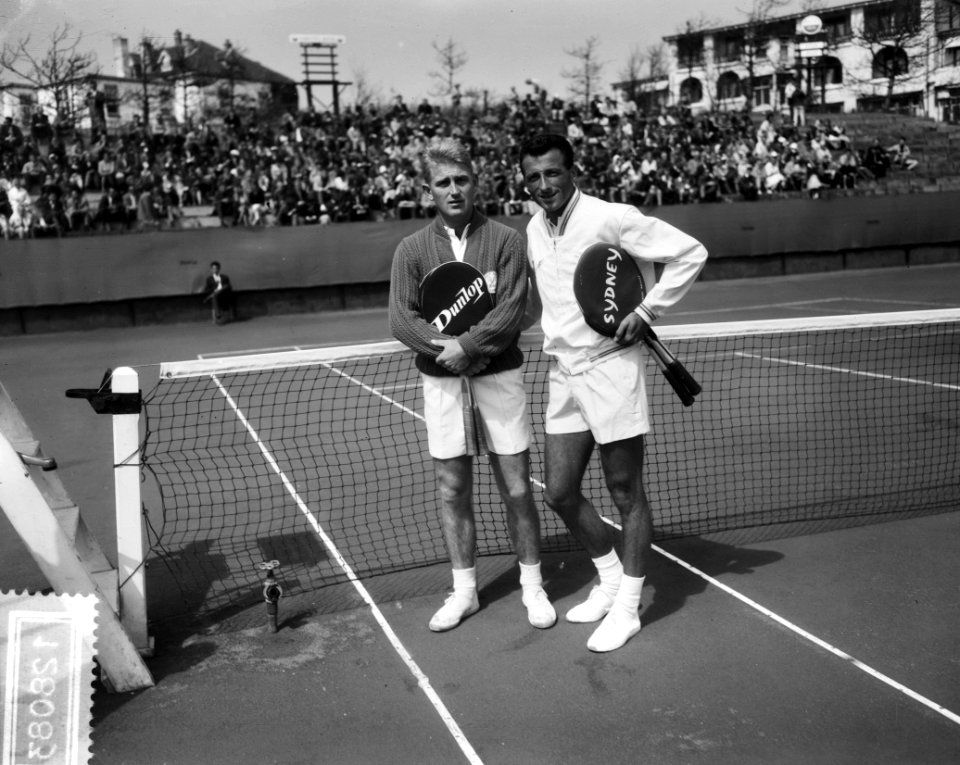 Tennis Noordwijk Professional Championship Robert Haillet (rechts) en Lew Hoa…, Bestanddeelnr 912-8083
