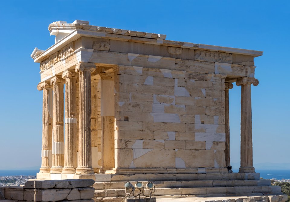 Temple of Athena Nikè from Propylaea, Acropolis, Athens, Greece