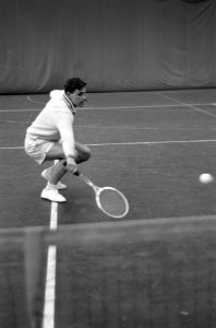 Tennis Nederlandse Kampioenschappen Energiehal Rotterdam Maris in actie tijdens, Bestanddeelnr 913-5369