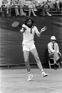 Tennis Melkhuisje, halve finales Carter in actie tegen Bazazzutti, Bestanddeelnr 929-8373