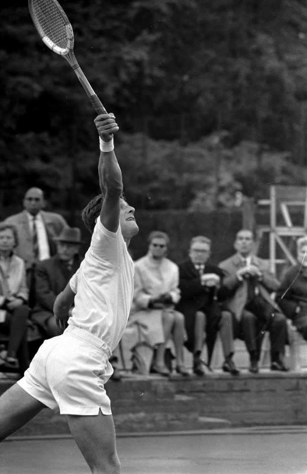 Tennis in Hilversum. Opdracht Vrije Volk . Overzicht tennis, Bestanddeelnr 921-5376