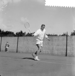 Tennis Holland tegen Duitsland op Beekhuizen I Hajer, Bestanddeelnr 912-8341
