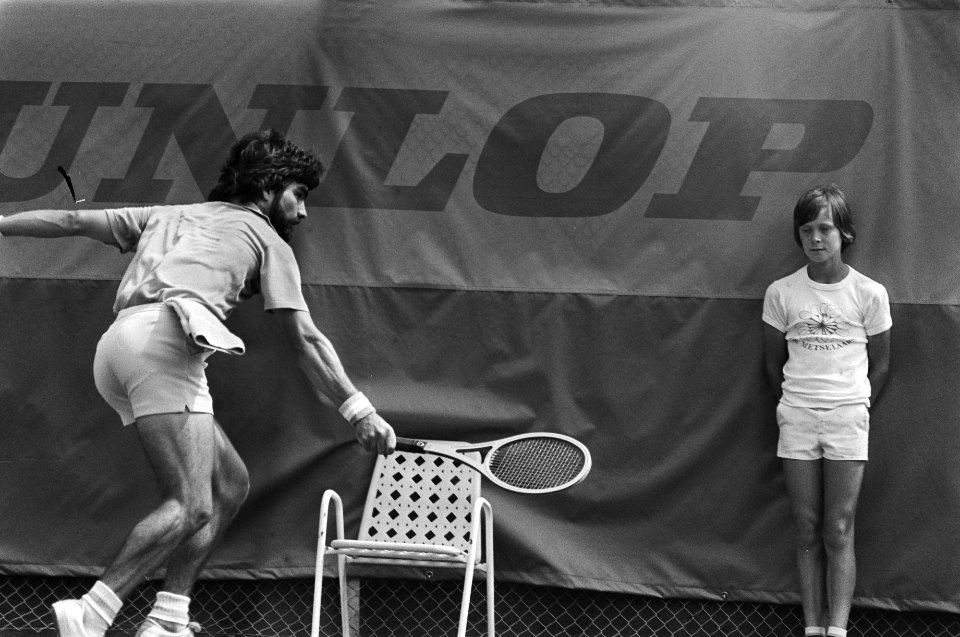 Tennis Metz-banen Scheveningen, Garcia in aktie, Bestanddeelnr 928-6874