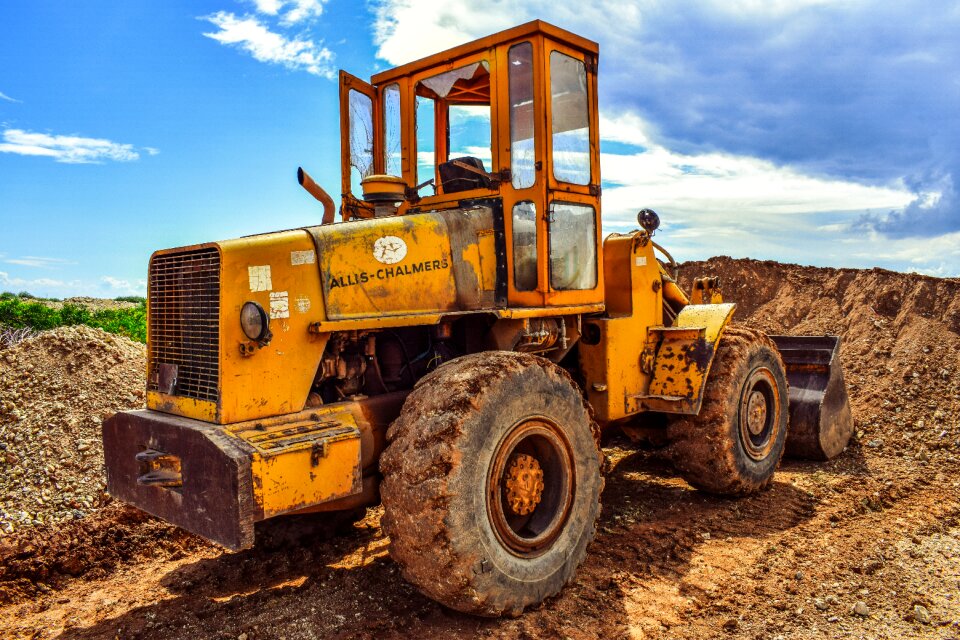 Vehicle machinery yellow