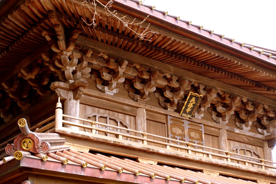 Temple gate detail - Eishō-ji - Kamakura, Kanagawa, Japan - DSC08090