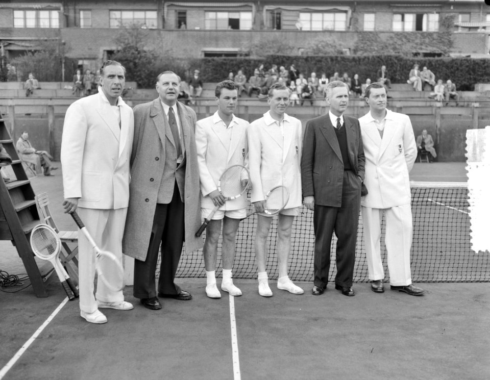 Tenniswedstrijden voor Daviscup tussen Nederland en Ceylon groep, Bestanddeelnr 905-6989