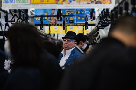 Taking the train in Tokyo