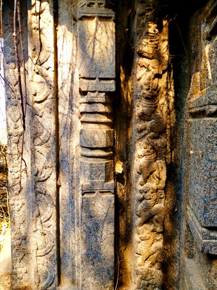 Temple 3 ruins, west Nagunur, Telangana India - 10