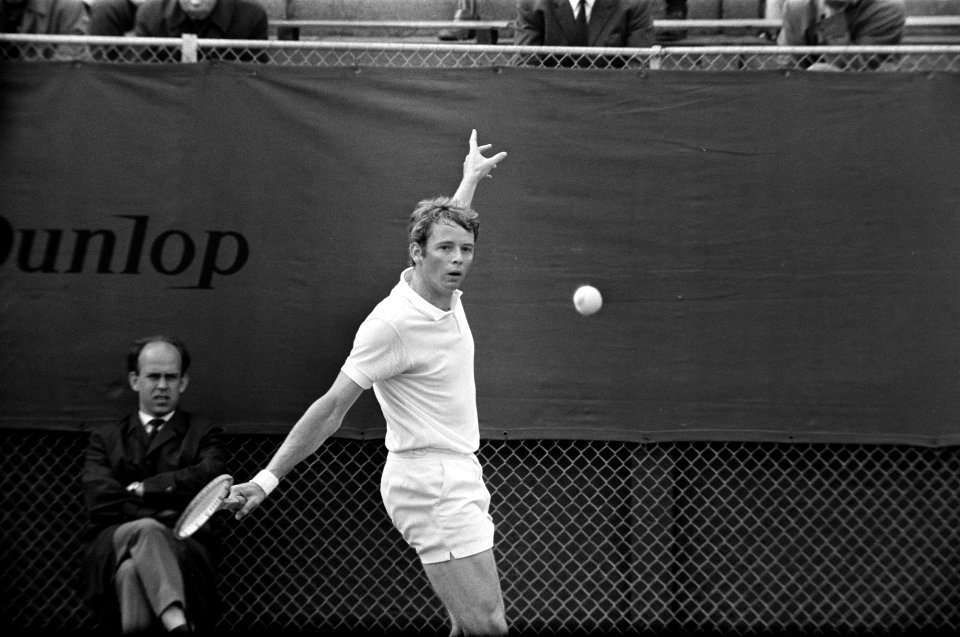 Tennis Nederland tegen Canada voor de Davis Cup te Scheveningen Fleury in aktie, Bestanddeelnr 922-3997