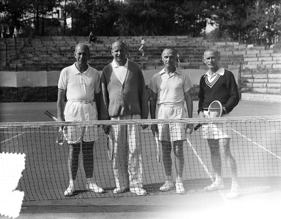 Tennis Nederland tegen Duitsland Noordwijk, gemengd dubbel, Bestanddeelnr 907-2775