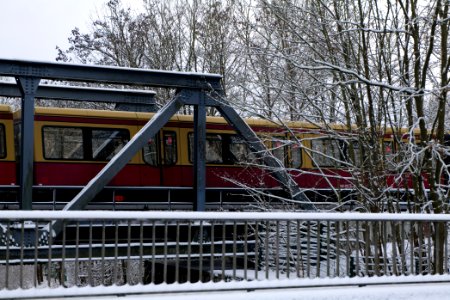 Teltowkanal from Böckmannbrücke with snow 2021-01-30 10