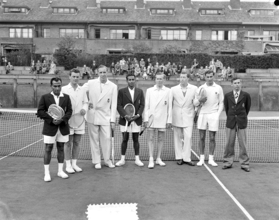 Tenniswedstrijden voor Daviscup tussen Nederland en Ceylon, Bestanddeelnr 905-6987