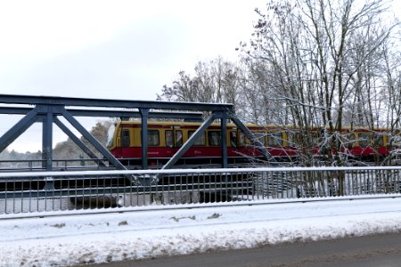Teltowkanal from Böckmannbrücke with snow 2021-01-30 12