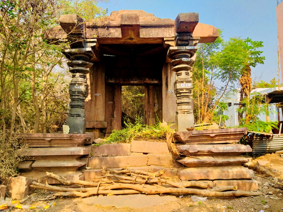 Temple 4 ruins, west Nagunur, Telangana India - 5