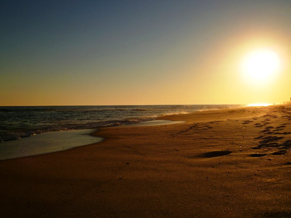 Sunset beach ocean sea