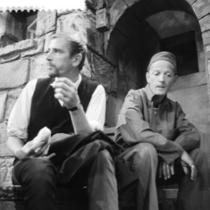 Televisiespel De opgeschreven man, links Ton Lensink, rechts Herbert Joeks, Bestanddeelnr 910-6775