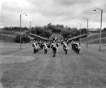 Taptoe Militaire Gala in Bussum. Koningscompagnie van de Grenadiers uit Arnhem, Bestanddeelnr 912-5262