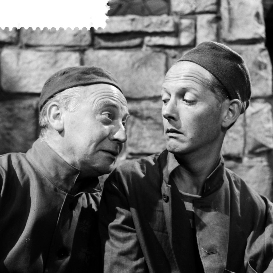 Televisiespel De opgeschreven man , links Frits van Dijk rechts Herbert Joeks, Bestanddeelnr 910-6773