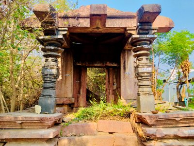 Temple 4 ruins, west Nagunur, Telangana India - 1