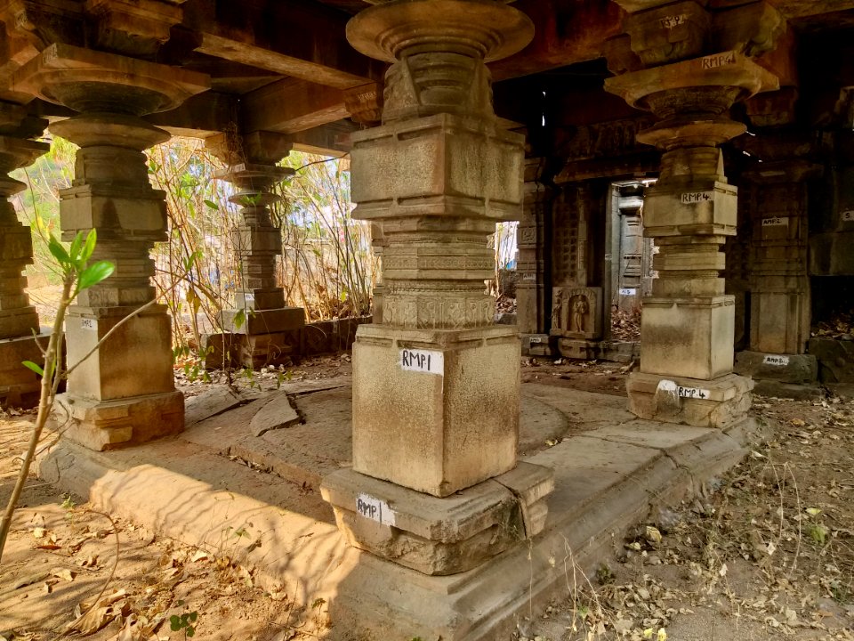 Temple 3 ruins, west Nagunur, Telangana India - 2