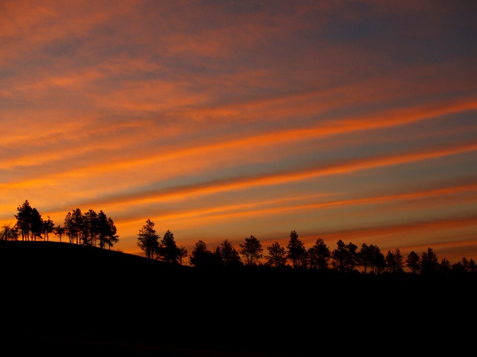 Clouds colorful silhouettes photo