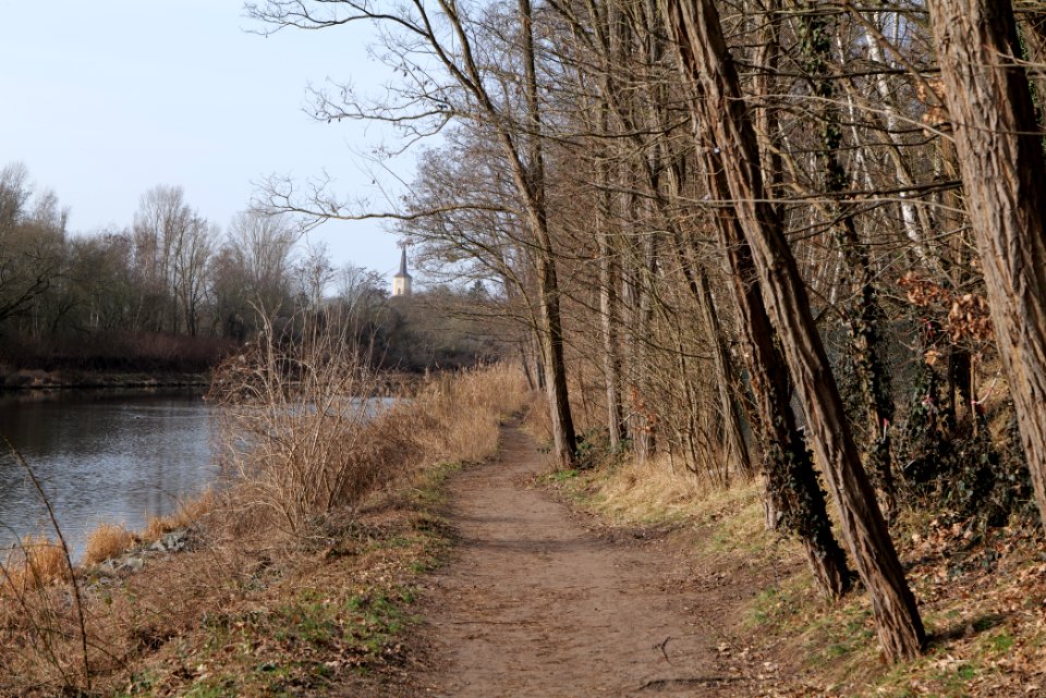 Teltowkanal promenade in Lichterfelde 2021-02-24 19